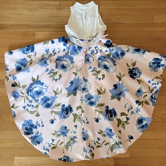 Girls Speechless Sleeveless Fit & Flare Dress with high-low structure. - Picture 6 of 8